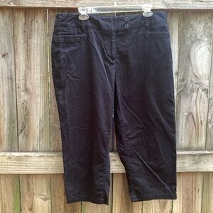 Cato black cotton Capri pants